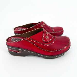 Spring Step L'Artiste CHINO Clogs in Red Size 39 (US 8.5)